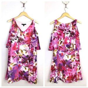 NEW Maggy London Floral Cold Shoulder Sheath Dress Size 8